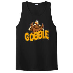 Gobble Turkey Thanksgiving Holiday PosiCharge Competitor Tank