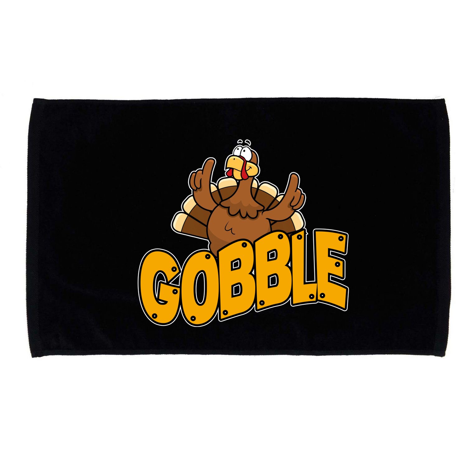 Gobble Turkey Thanksgiving Holiday Microfiber Hand Towel