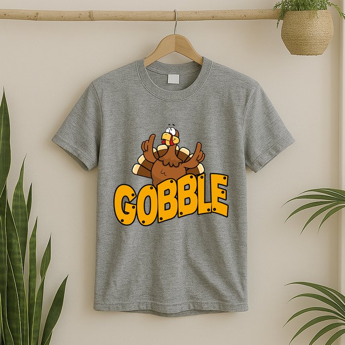 Gobble Turkey Thanksgiving Holiday T-Shirt