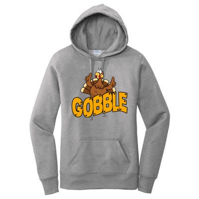 Gobble Turkey Thanksgiving Holiday Women's Pullover Hoodie