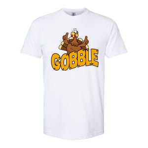 Gobble Turkey Thanksgiving Holiday Softstyle CVC T-Shirt