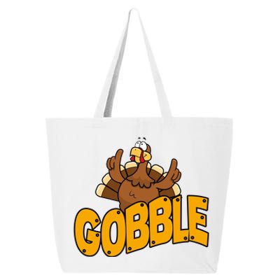 Gobble Turkey Thanksgiving Holiday 25L Jumbo Tote