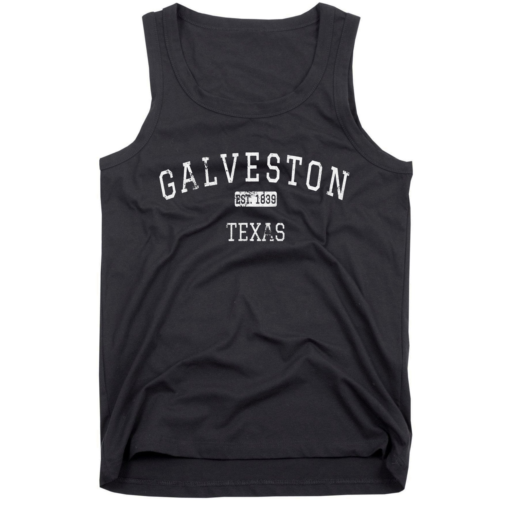 Galveston Texas TX Vintage Athletic Sports Tank Top