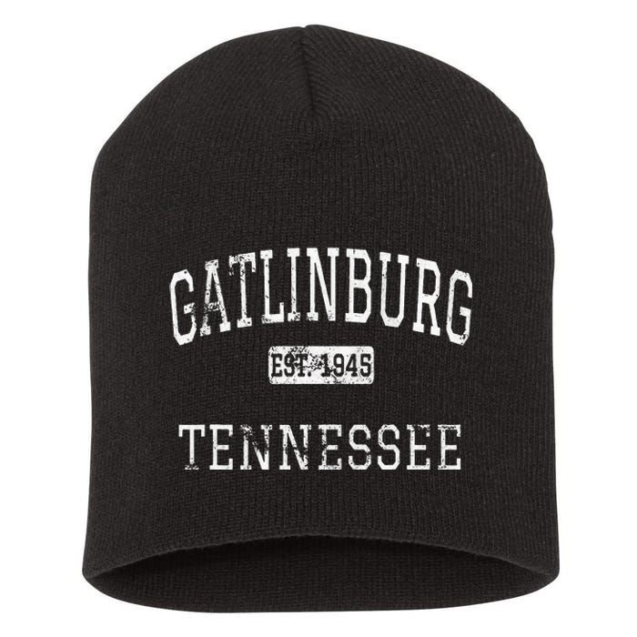 Gatlinburg Tennessee TN Vintage Short Acrylic Beanie