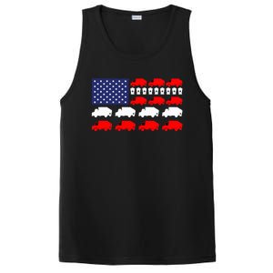 Garbage Truck Usa American Flag Patriotic PosiCharge Competitor Tank