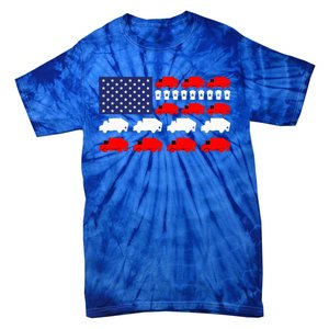 Garbage Truck Usa American Flag Patriotic Tie-Dye T-Shirt