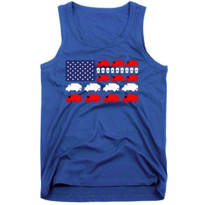 Garbage Truck Usa American Flag Patriotic Tank Top