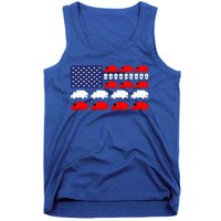 Garbage Truck Usa American Flag Patriotic Tank Top