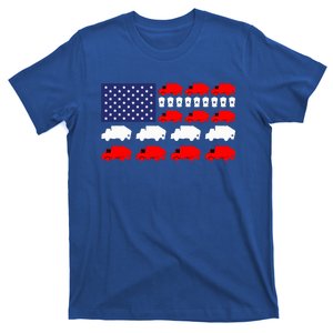 Garbage Truck Usa American Flag T-Shirt