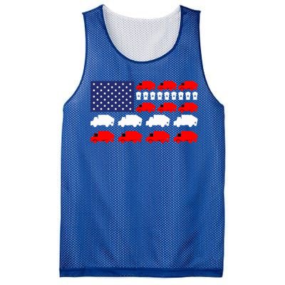 Garbage Truck Usa American Flag Mesh Reversible Basketball Jersey Tank