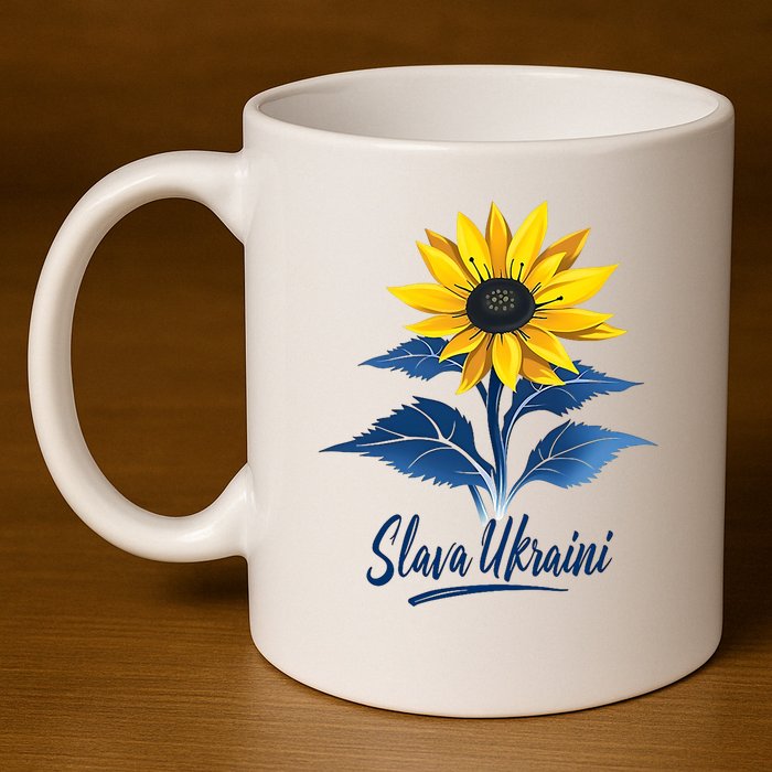 Glory To Ukraine 11oz C Handle Ceramic Mug
