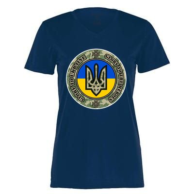 Glory To Ukraine Heroes Women's Momentum V-Neck T-Shirt