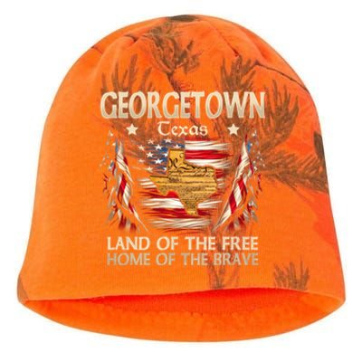 Georgetown Texas Usa Flag 4th Of July Funny Gift Kati - Camo Knit Beanie