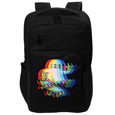 Ghost Trippy Vaporwave Halloween Techno Rave Edm Music Party Impact Tech Backpack