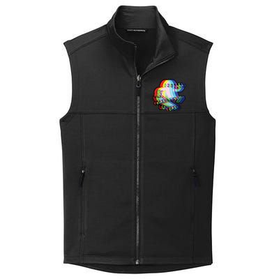 Ghost Trippy Vaporwave Halloween Techno Rave Edm Music Party Collective Smooth Fleece Vest