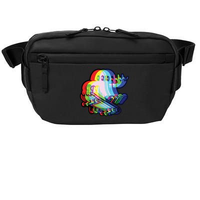 Ghost Trippy Vaporwave Halloween Techno Rave Edm Music Party Crossbody Pack