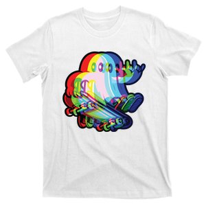 Ghost Trippy Vaporwave Halloween Techno Rave Edm Music Party T-Shirt