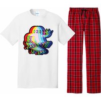 Ghost Trippy Vaporwave Halloween Techno Rave Edm Music Party Pajama Set