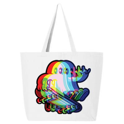 Ghost Trippy Vaporwave Halloween Techno Rave Edm Music Party 25L Jumbo Tote