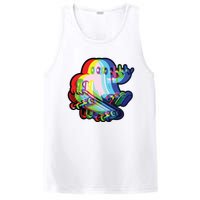 Ghost Trippy Vaporwave Halloween Techno Rave Edm Music Party PosiCharge Competitor Tank