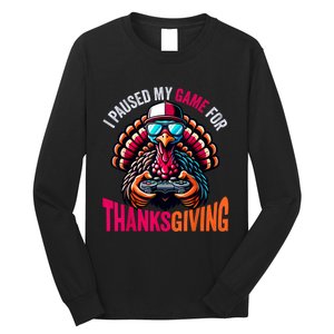 Gamer Thanksgiving Videogame Gaming Turkey Long Sleeve Shirt