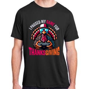 Gamer Thanksgiving Videogame Gaming Turkey Adult ChromaSoft Performance T-Shirt