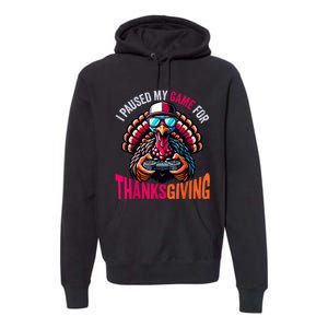 Gamer Thanksgiving Videogame Gaming Turkey Premium Hoodie