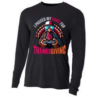 Gamer Thanksgiving Videogame Gaming Turkey Cooling Performance Long Sleeve Crew