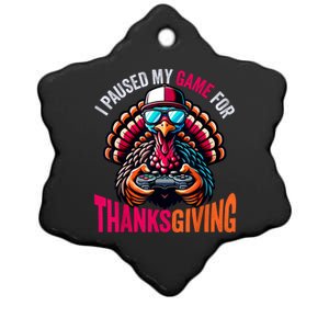 Gamer Thanksgiving Videogame Gaming Turkey Ceramic Star Ornament