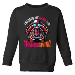 Gamer Thanksgiving Videogame Gaming Turkey Toddler Sweatshirt