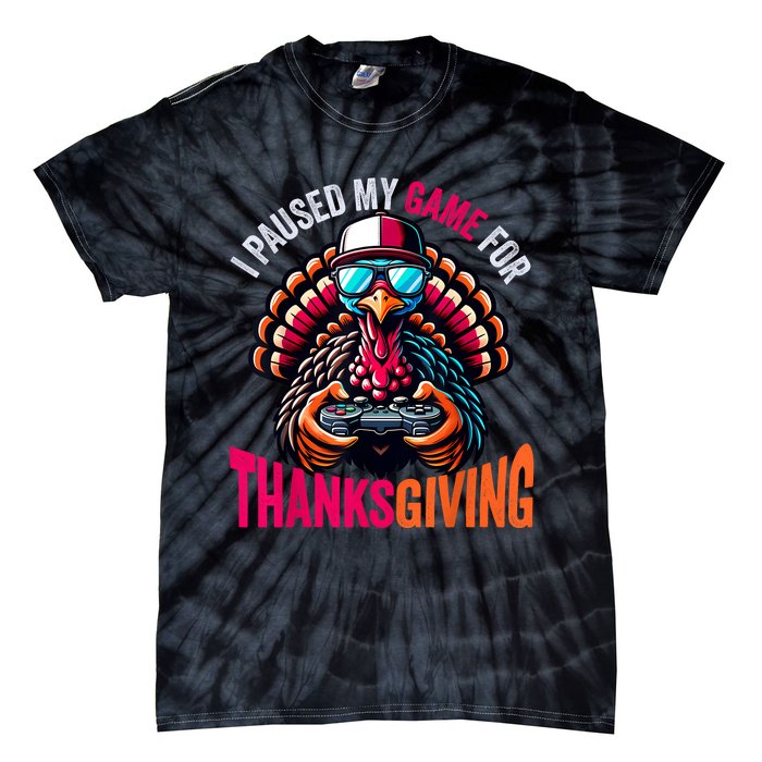 Gamer Thanksgiving Videogame Gaming Turkey Tie-Dye T-Shirt