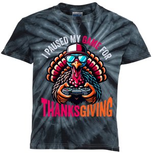 Gamer Thanksgiving Videogame Gaming Turkey Kids Tie-Dye T-Shirt