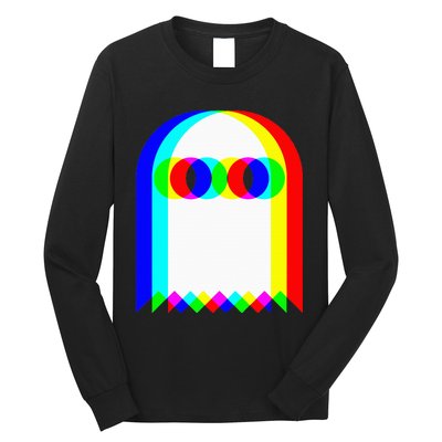 Ghost Trippy Vaporwave Halloween Techno Rave Edm Music Party Long Sleeve Shirt