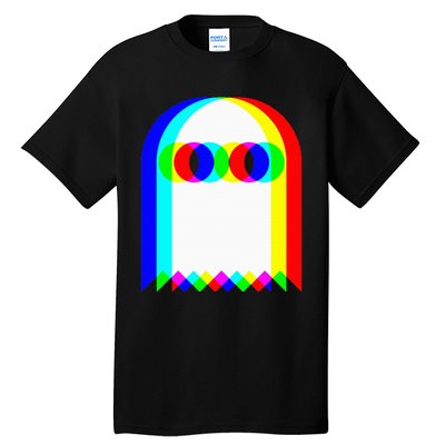 Ghost Trippy Vaporwave Halloween Techno Rave Edm Music Party Tall T-Shirt