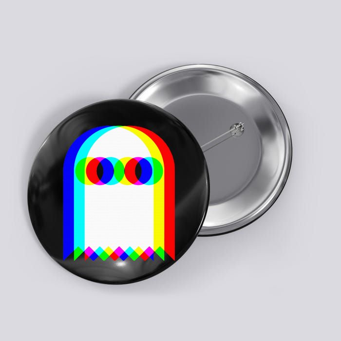 Ghost Trippy Vaporwave Halloween Techno Rave Edm Music Party Button