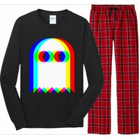 Ghost Trippy Vaporwave Halloween Techno Rave Edm Music Party Long Sleeve Pajama Set