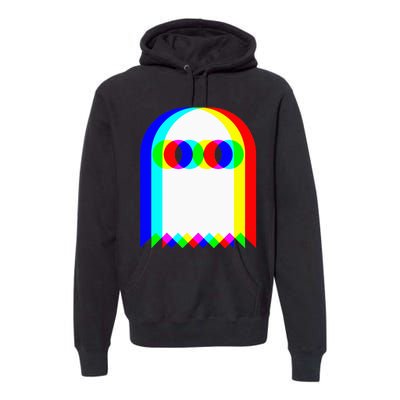 Ghost Trippy Vaporwave Halloween Techno Rave Edm Music Party Premium Hoodie