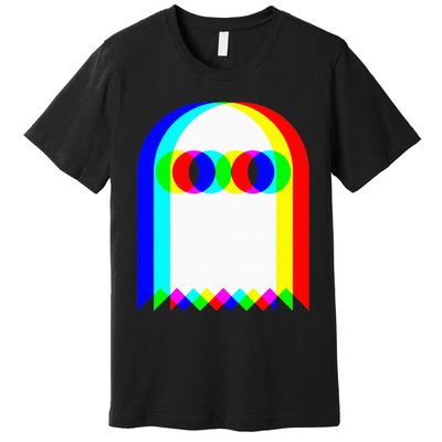 Ghost Trippy Vaporwave Halloween Techno Rave Edm Music Party Premium T-Shirt