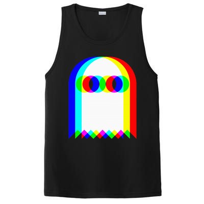 Ghost Trippy Vaporwave Halloween Techno Rave Edm Music Party PosiCharge Competitor Tank