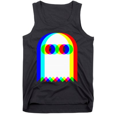 Ghost Trippy Vaporwave Halloween Techno Rave Edm Music Party Tank Top