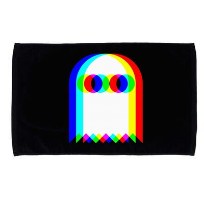 Ghost Trippy Vaporwave Halloween Techno Rave Edm Music Party Microfiber Hand Towel