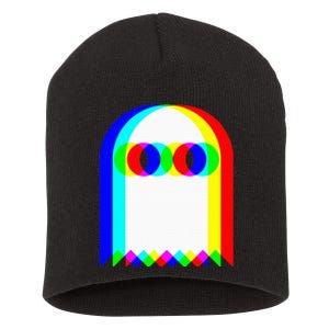 Ghost Trippy Vaporwave Halloween Techno Rave Edm Music Party Short Acrylic Beanie