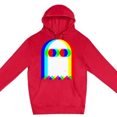 Ghost Trippy Vaporwave Halloween Techno Rave Edm Music Party Premium Pullover Hoodie