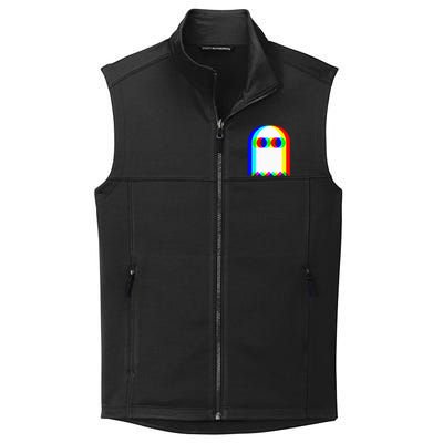 Ghost Trippy Vaporwave Halloween Techno Rave Edm Music Party Collective Smooth Fleece Vest