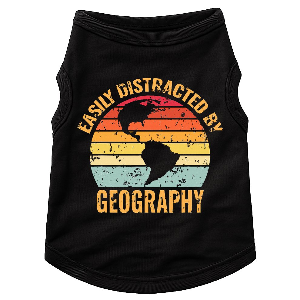 Geography Teacher Vintage Geographer Doggie Tank
