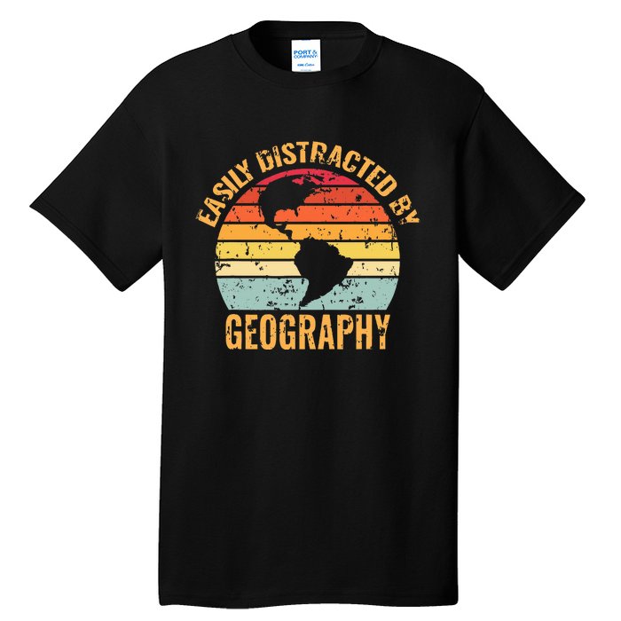 Geography Teacher Vintage Geographer Tall T-Shirt