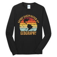 Geography Teacher Vintage Geographer Tall Long Sleeve T-Shirt