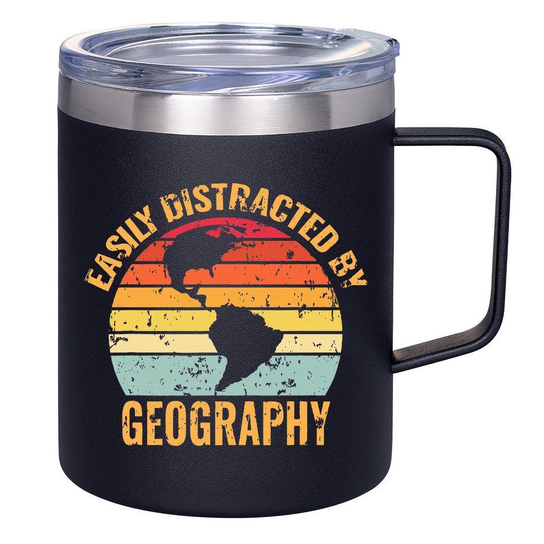 Geography Teacher Vintage Geographer 12oz Stainless Steel Coffee Mug