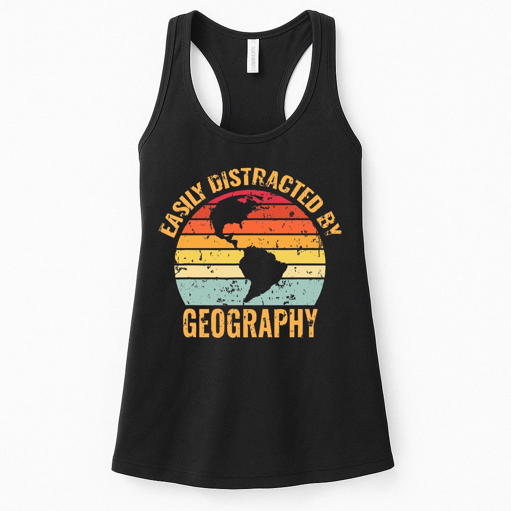 Geography Teacher Vintage Geographer Womens Tank Top