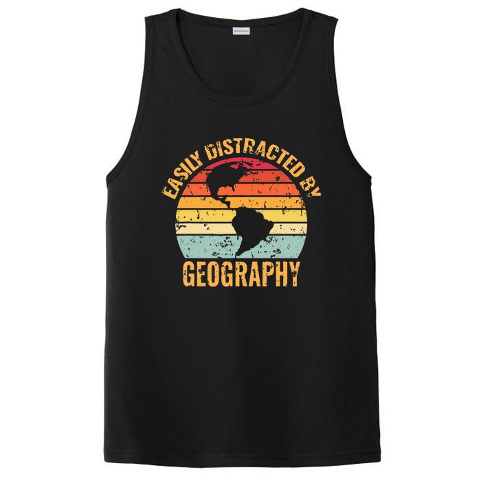 Geography Teacher Vintage Geographer PosiCharge Competitor Tank